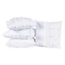 Kit 04 Almofadas Cheias Poppy 45cm X 45cm Cor Branco