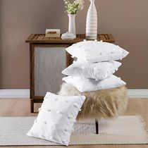 Kit 04 Almofadas Cheias Poppy 45cm X 45cm Cor Branco
