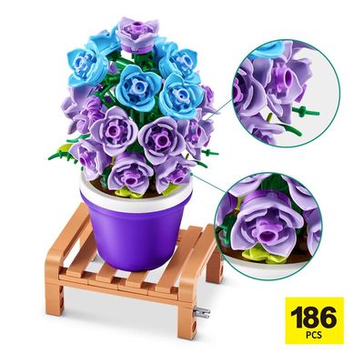 Blocos de Montar Max Premium Garden - Hortênsia 186 pçs
