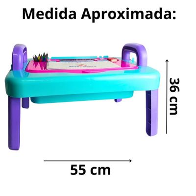 Mesa Desenho Portátil Rosa  - Mercotoys