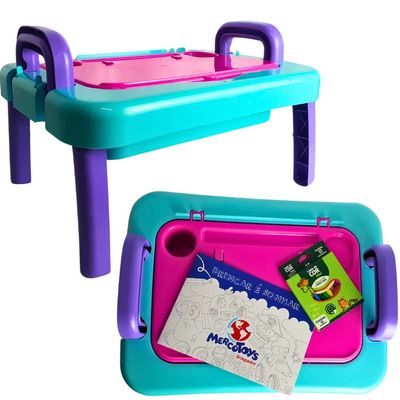 Mesa Desenho Portátil Rosa  - Mercotoys