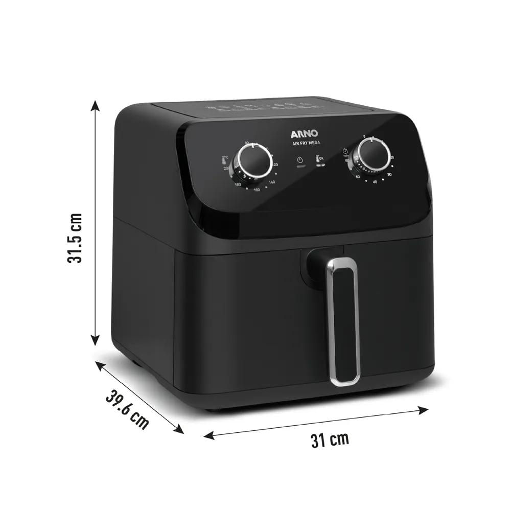 Fritadeira AIR FRYER ARNO 7,5L 1700W - AFM7 - 1510002778  Preto  110 VOLTS