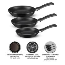 Kit de Frigideira Francesa Rochedo Basic 3PCS 18CM - 5861033864