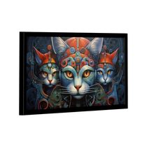Quadro Gatos Futurista -- Br Artes