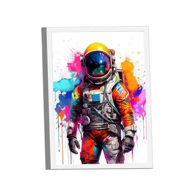 Quadro Astronauta Grafite Colors -- Br Artes