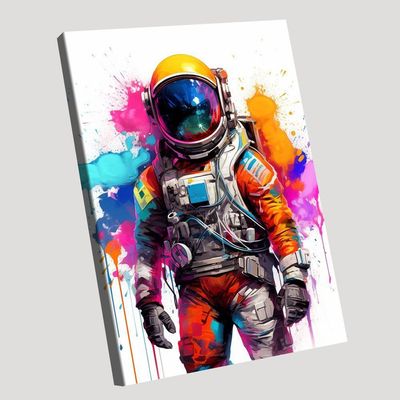 Quadro Astronauta Grafite Colors -- Br Artes