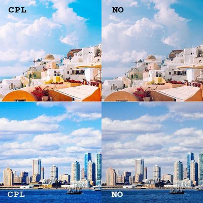 Filtro Polarizado Cpl 58mm com Tampa da Lente para