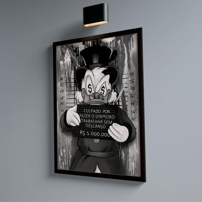 Quadro Decorativo Tio Patinhas Black