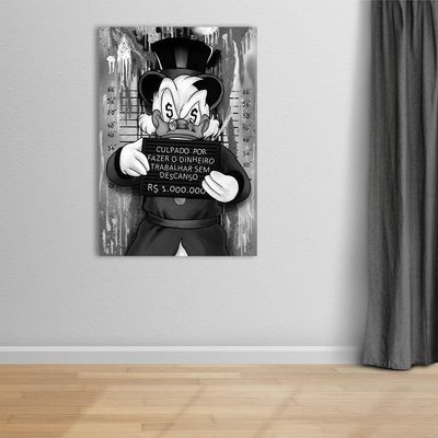 Quadro Decorativo Tio Patinhas Black