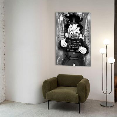 Quadro Decorativo Tio Patinhas Black
