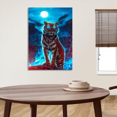 Quadro Decorativo Tigre Reluzente