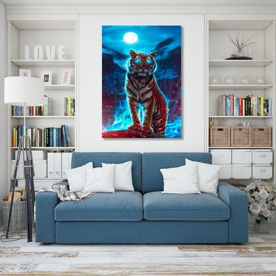 Quadro Decorativo Tigre Reluzente