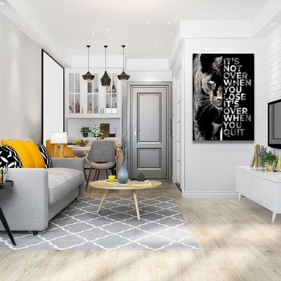 Quadro Decorativo Pantera Never Give Up