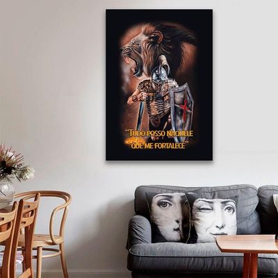 Quadro Decorativo Tudo Posso Naquele Que Me Fortalece