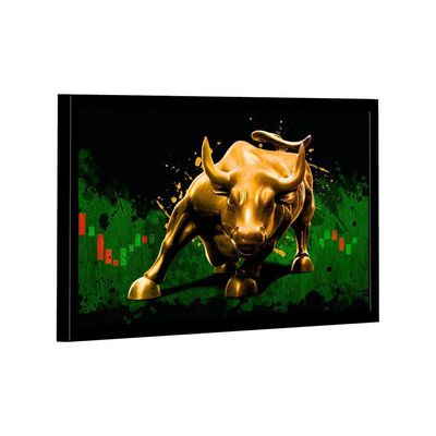 Quadro Touro Bolsa De Valores -- Br Artes