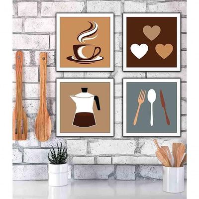 Quadro Cozinha Copa Cantina Objetos Café Xícara Branca