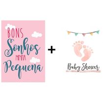 Kit Com 2 Placass Para Quarto Infantil Menina - Carisma