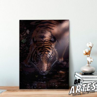 Quadro Tigre Dark -- Br Artes
