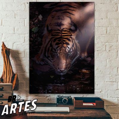 Quadro Tigre Dark -- Br Artes