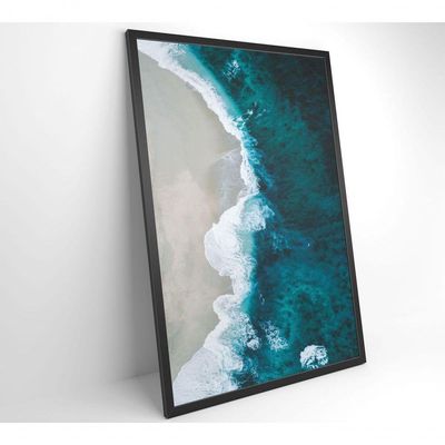 Quadro Mar Azul 80x120 Cm Adesivo Fotográfico