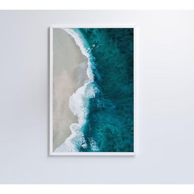 Quadro Mar Azul 80x120 Cm Adesivo Fotográfico