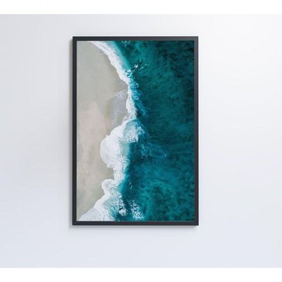 Quadro Mar Azul 80x120 Cm Adesivo Fotográfico