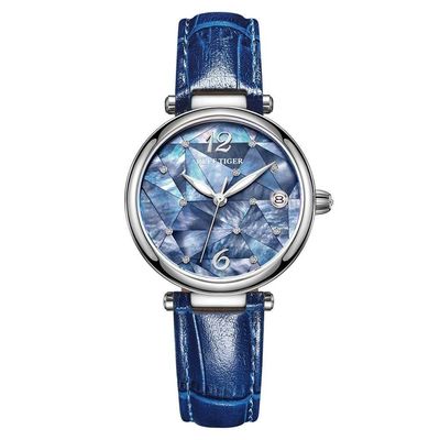 Relógio Feminino Reef Tiger Rga1584-yll à Prova D'água Azul Escuro