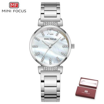 Relógio Feminino Mini Focus Mf0227l à Prova D'água Prata