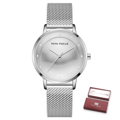 Relógio Feminino Mini Focus Mf0332l à Prova D'água Prata