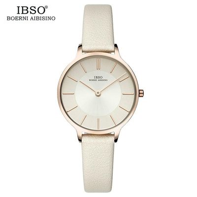 Relógio De Quartzo Feminino Ibso 6608 à Prova D'água Bege