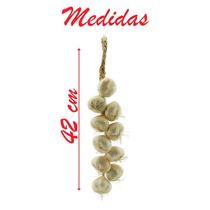 Kit 3 Tranças De Alho Artificial Decoração Artesanal 42cm