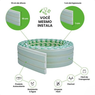 Painel Ripado Laminado De Eva Autocolante Flexível Rolo 10mt Verde