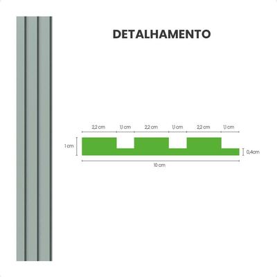 Painel Ripado Laminado De Eva Autocolante Flexível Rolo 10mt Verde