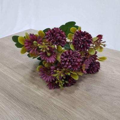 Flor Artificial Buquê Margaridas Com Cravo 30cm