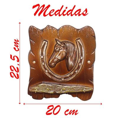 Porta Chaves Ferradura Cavalo 22,5cm