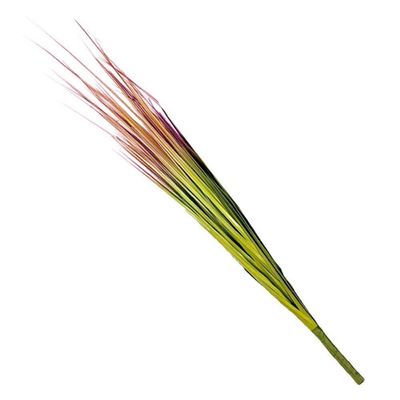 Folhagem Capim Verde Com Pontas Avermelhadas Artificial 74cm