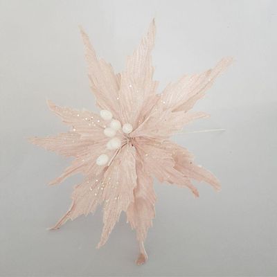 Flor Artificial Natal Rosa 34cm