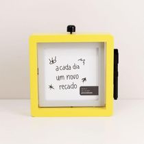 Porta Retrato Giratorio Amarelo 12x12 Cm