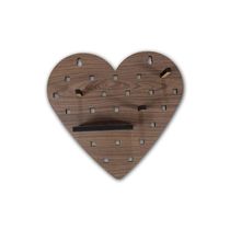 Painel Pegboard De Pinus Em Mdf Coração