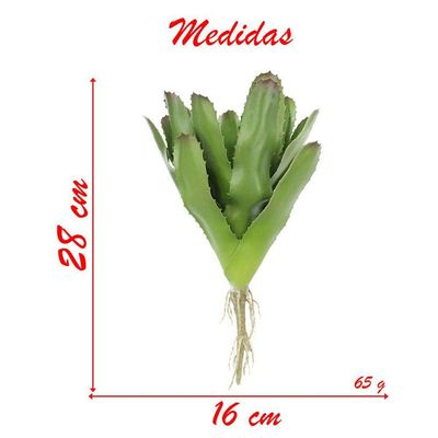 Decoração Bromélia Planta Artificial Plástico 28cm