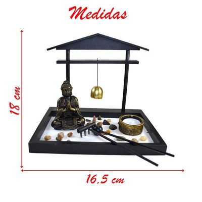 Terrário Bandeja Areia Altar Jardim Zen Decorativo Porta Vela Madeira 18cm