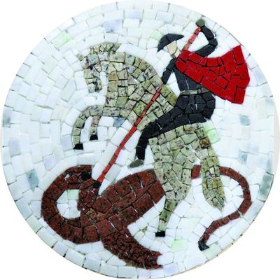 Mandala De Parede Simbolo São Jorge Mosaico Tamanho 90cm