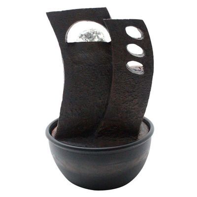Fonte De água Decorativa Cascata 2 Quedas Luz De Led Bivolt