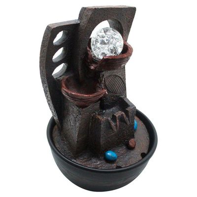 Fonte De água Decorativa Cascata 2 Quedas Luz De Led Bivolt