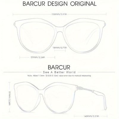 Óculos Polarizados Estilo Olho De Gato ,lentes Gradientes Verde