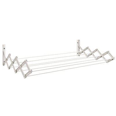 Varal Sanfonado 1000Mm Estrutura Em Aço Vs1000 Branco