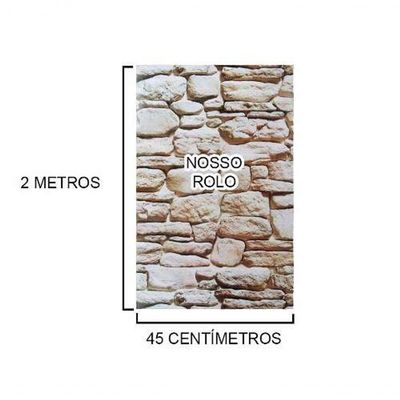 Papel Parede Kit Com 10 Unid Adesivo Vinil Canjiquinha Pedra