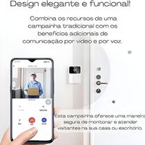 Interfone Inteligente Com Câmera Wifi E áudio Sem Fio Segurança E Conveniência Em Um Só Produto