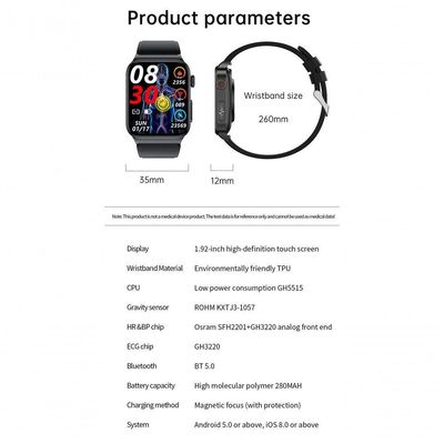 Relógio Smartwatch Foxbox Gh3220 À Prova D' Água Marrom Relógio De Saúde Inteligente