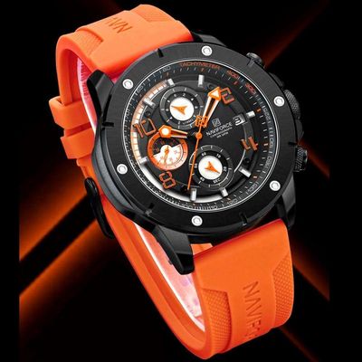 Relógio De Quartzo Masculino Laranja